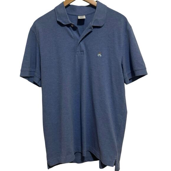 Brooks Brothers Other - Brooks Brothers Polo Shirts Men's Large Blue Solid Slim Fit Short Sleeve horse